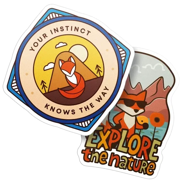 Referencia visual: Stickers troquelados
