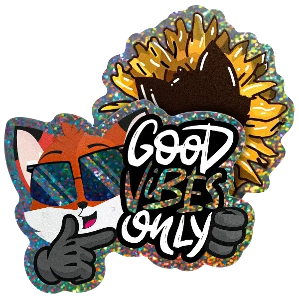Referencia visual: Stickers con referencia glitter