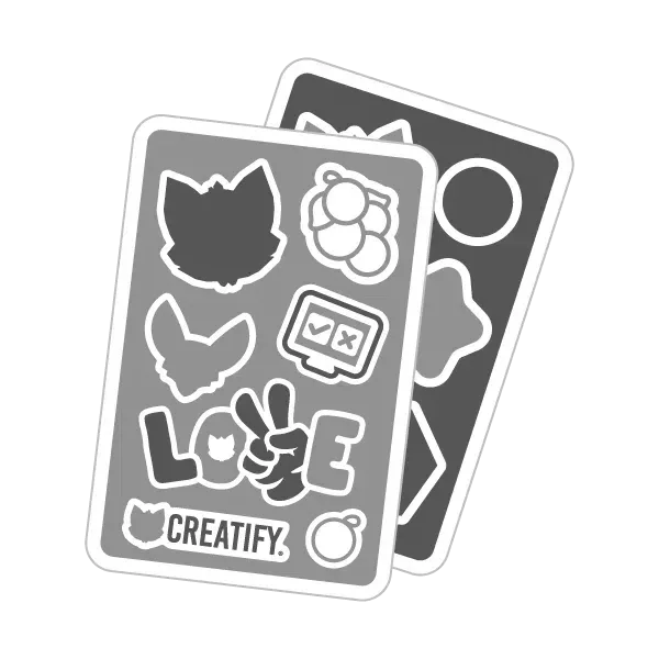 Referencia visual: Planillas de stickers